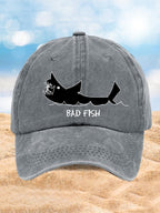 Retro Amity Island 1975 Sharks Print Baseball Cap
