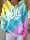 Women's Puerto Rico Print Casual Hoodies