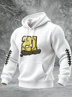Men'S Puerto Rico Baseball Casual Printed Hoodie