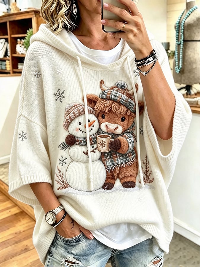 Women's Casual Printed Loose Sweatshirt