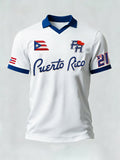 Men's Puerto Rican Baseball Printed Casual T-shirt