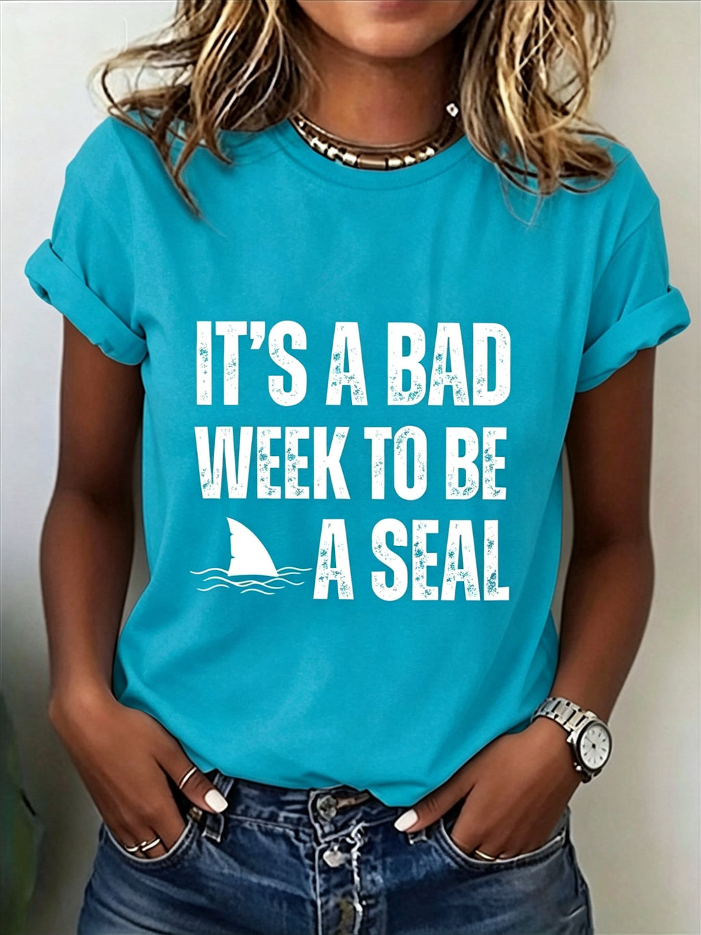 Women's Shark Print T-shirt