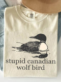 Stupid Canadian Wolf Bird Hockey Romance T-shirts