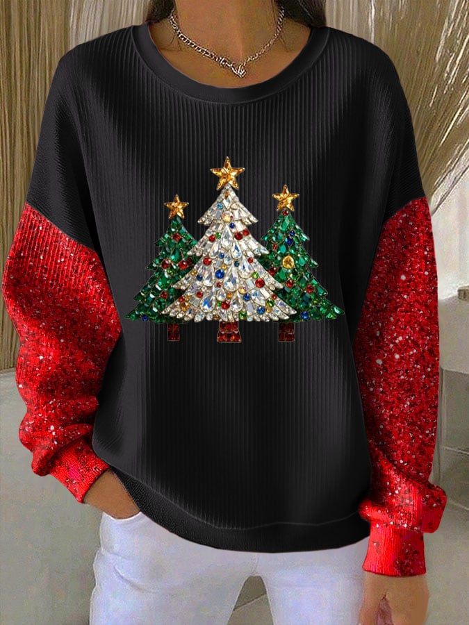 Women'S Christmas Casual Round Neck Sweatshirt
