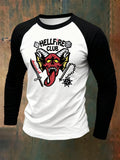 Men's Monster Demon Art Raglan Long-Sleeve T-Shirt