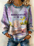 Women's Vintage Floral Print Casual Sweatshirt