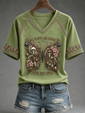 Women's "All Plants Are Edible Some Only Once" Print T-Shirts