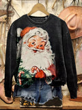 Women's casual retro Christmas senior sweatshirt