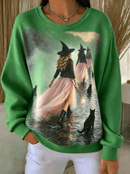 Women's Casual Print Long Sleeve Knit Top