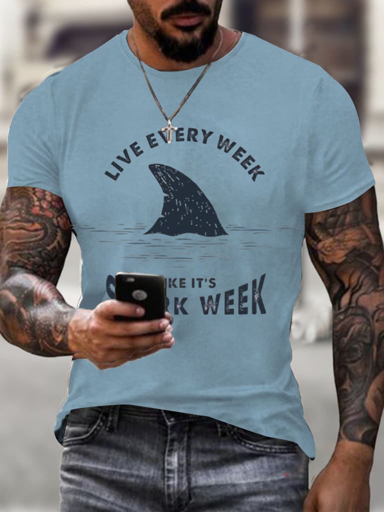 Men's Shark Print T-shirt