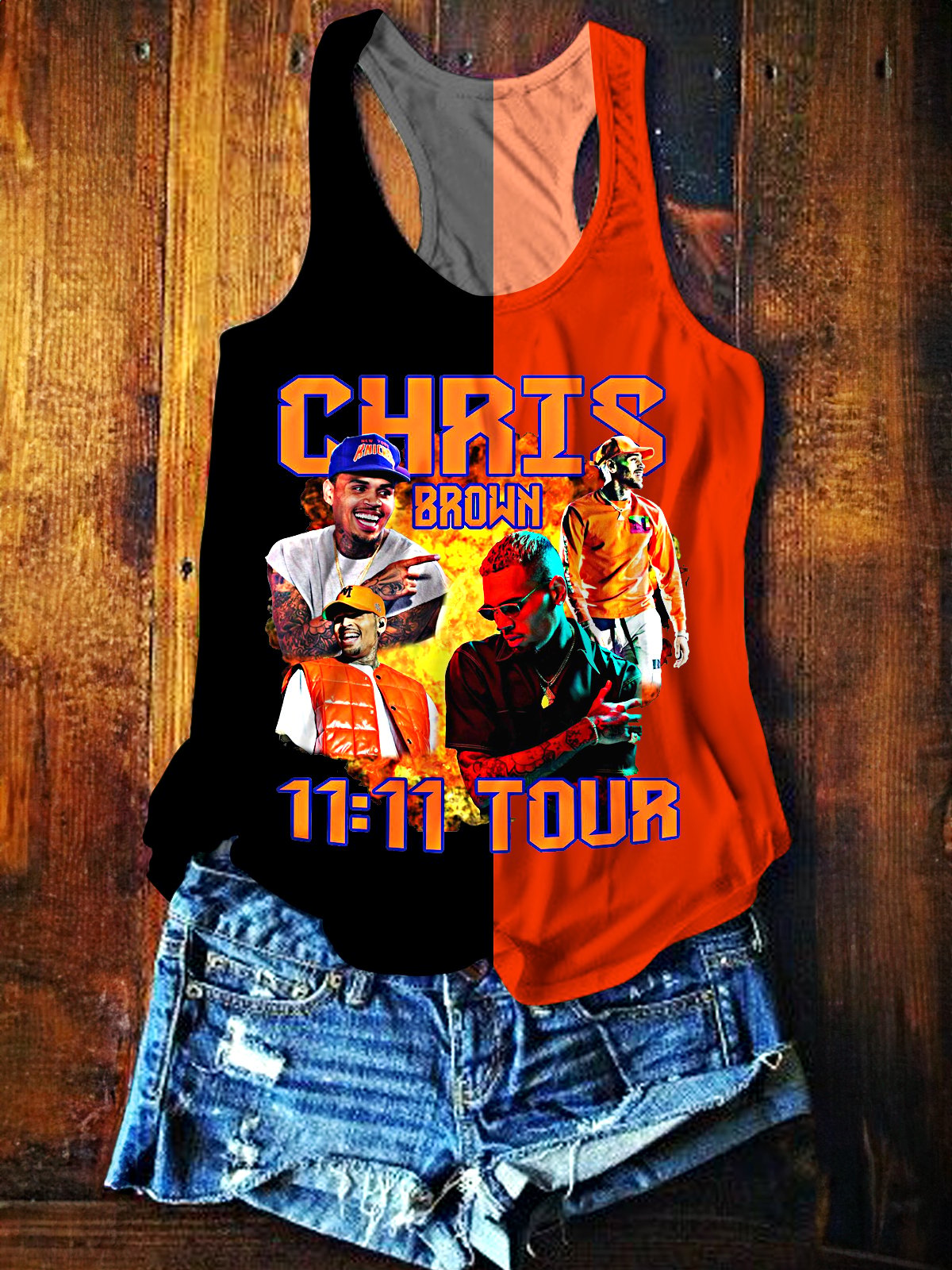 Women's Singer Round Neck Printed Vest