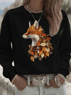 Women's Casual Autumn Animal Print Sweatshirt