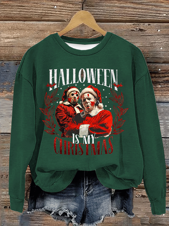 Women's Halloween Is My Christmas Printed Casual Sweatshirt