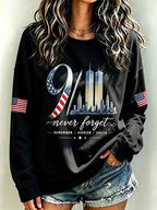 Women's Never Forget September 11 Print Top