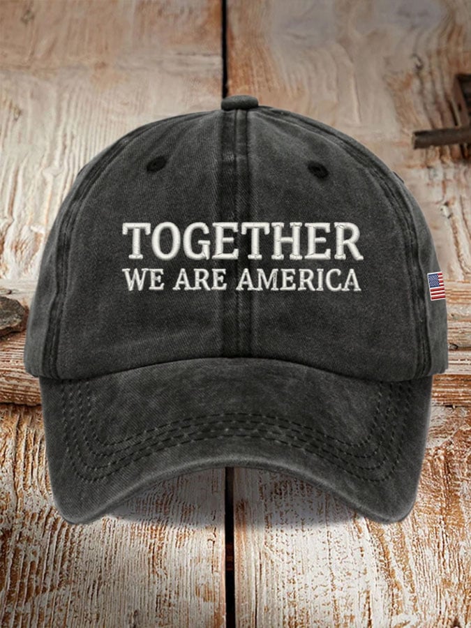 Unisex Together We Are America Print Baseball Cap