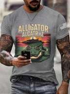 Men's Alligator Alcatraz Print T-Shirt