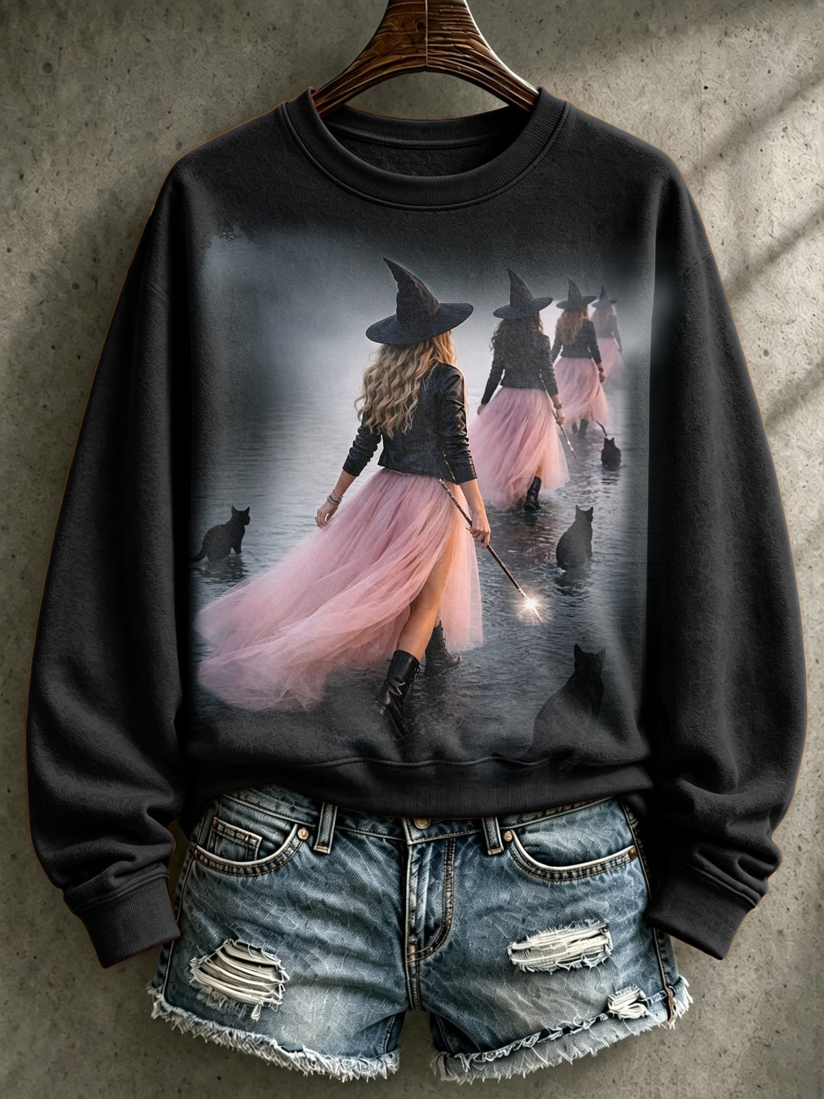 Women's Casual Printed Long-Sleeve Sweatshirt