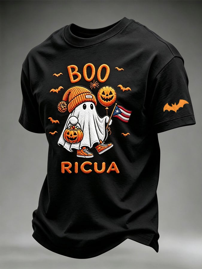 Men's Halloween in Puerto Rico Print Short-Sleeve T-Shirt