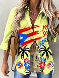 Women's Puerto Rico Graphic Casual Shirt