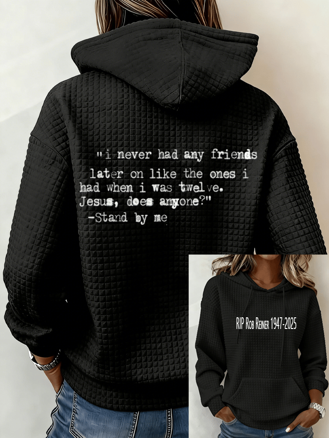 Women's Vintage RIP Rob Reiner Print Hoodie