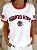 Women's Retro Baseball  Print T-Shirt