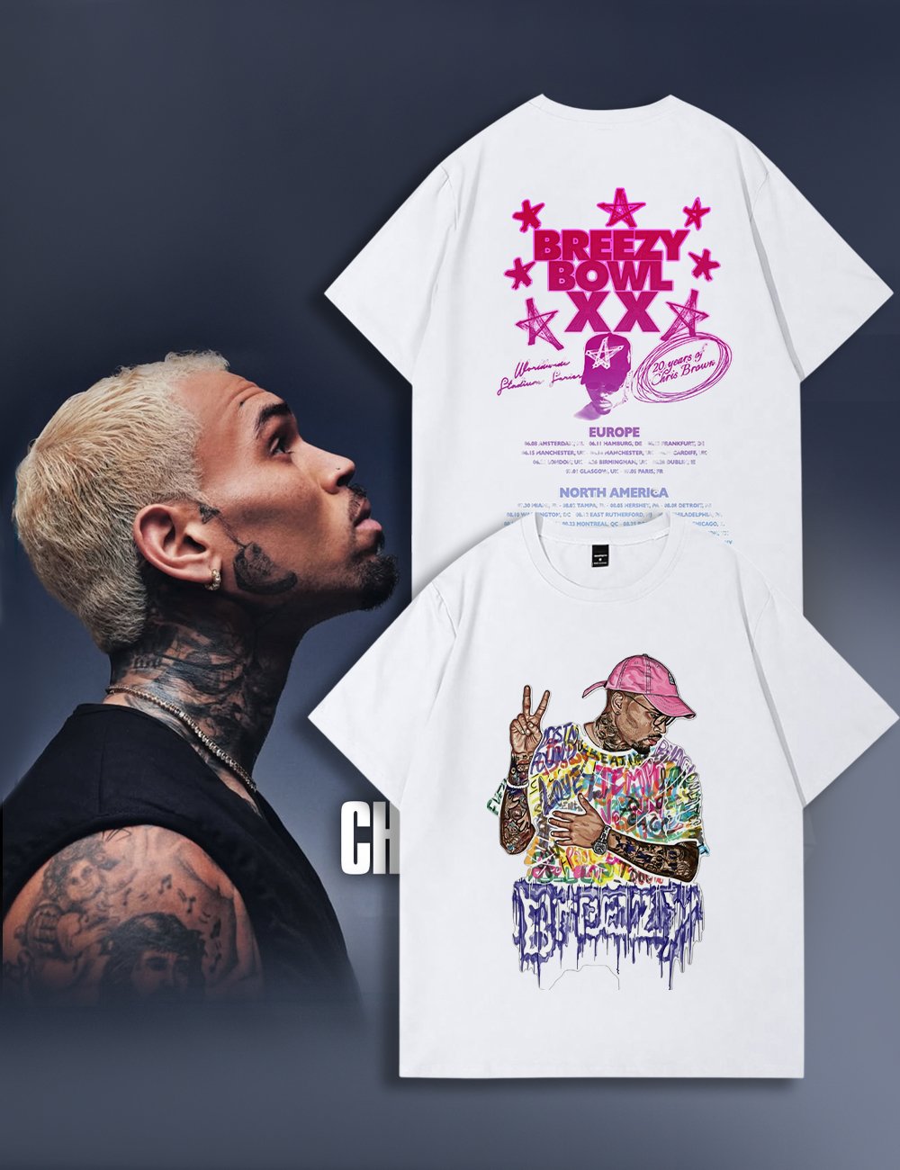 Breezy Bowl XX Pink Print T-shirt