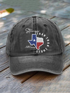 Texas Stronger Than The Storm Print Hat for Men and Women