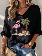 Women's Christmas Print Shirt