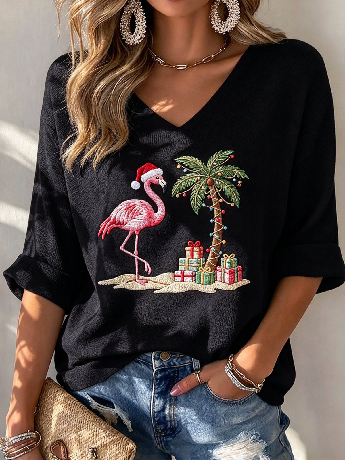 Women's Christmas Print Shirt