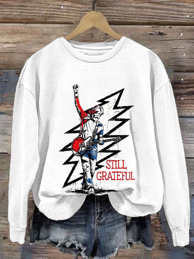 Women's Casual Printed Long-Sleeve Sweatshirt