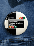 Unisex "Next Stop: 161st Street...Yankee Stadium!" Baseball Fan Print Brooch