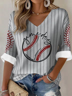 Women's Baseball  Print T-Shirt