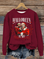 Women's Halloween Is My Christmas Printed Casual Sweatshirt