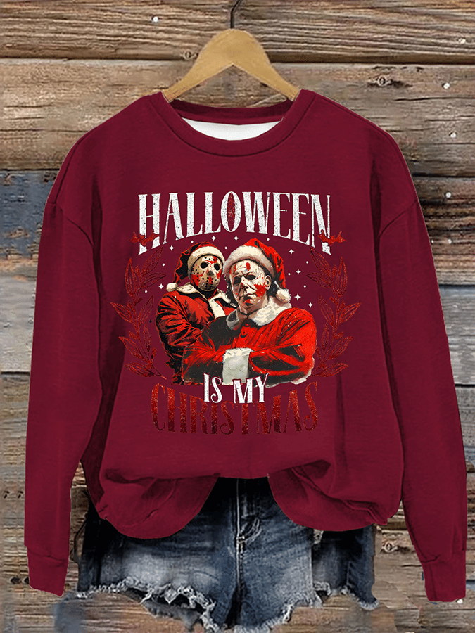 Women's Halloween Is My Christmas Printed Casual Sweatshirt