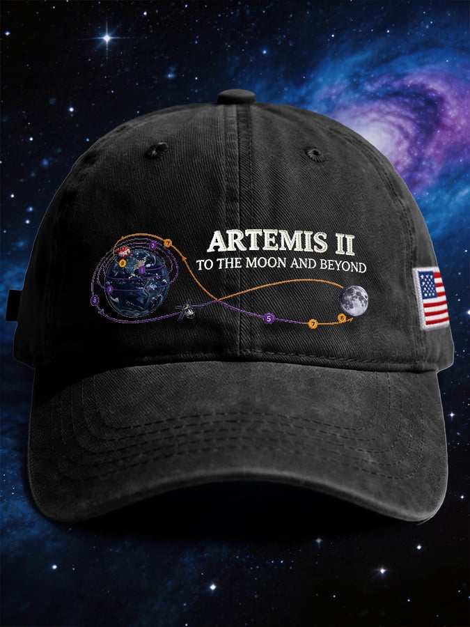 Unisex Artemis II 2026 Rocket Launch Print Hat