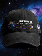 Unisex Artemis II 2026 Rocket Launch Print Hat