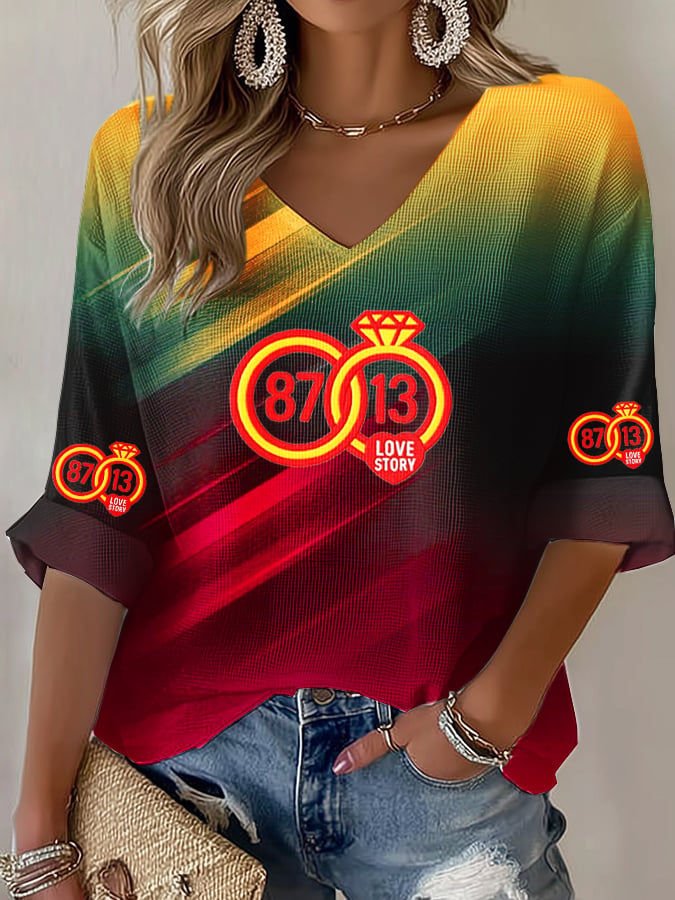 TS 87 13 In My Football Era Printed Long Sleeve Top