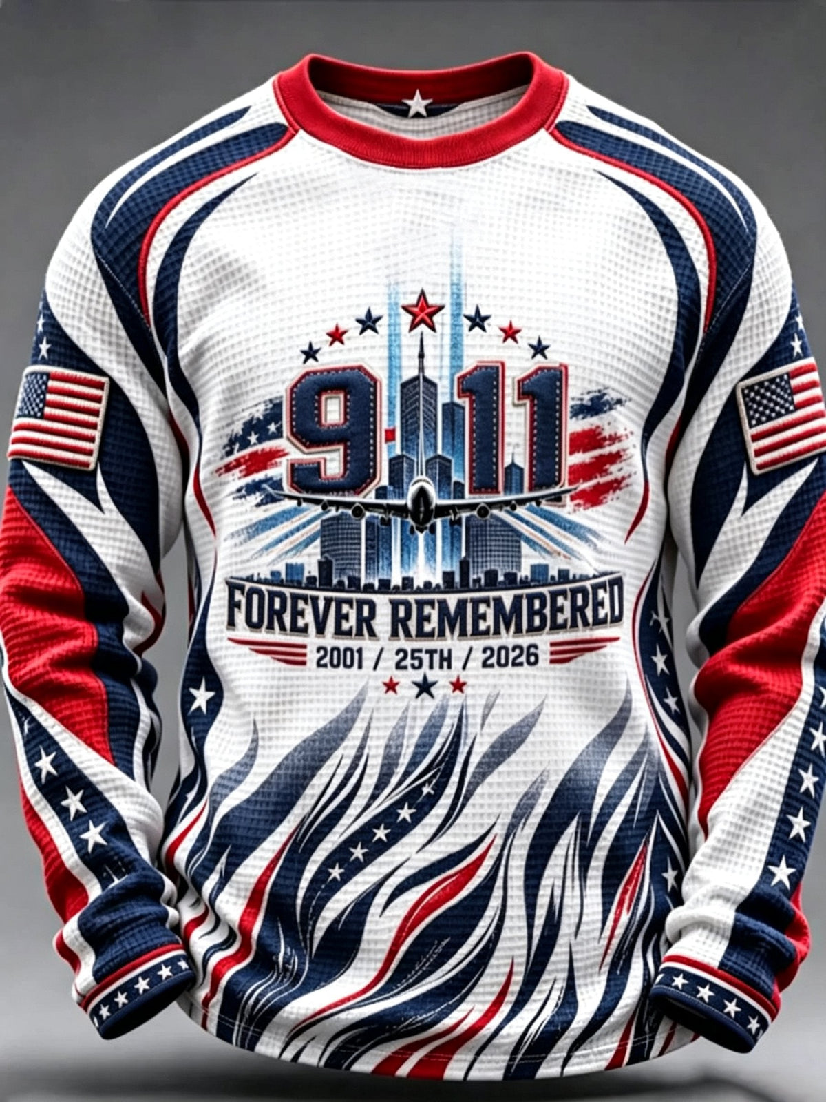 Men's 9/11 Anniversary Casual Printed T-shirt