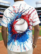 Men's Baseball Lovers Print Short Sleeve Shirt