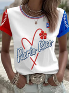Women's Baseball Print T-Shirt