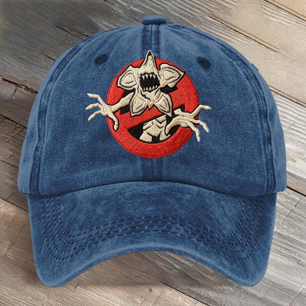 Stranger Upside Down Hawkins 80s Horror Art Printed Cap