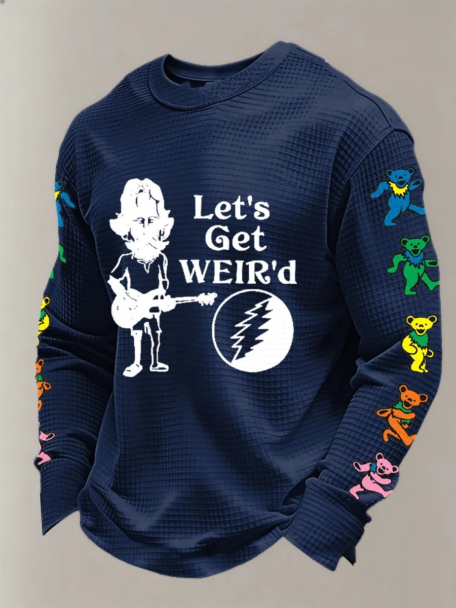 Men's Vintage Rock Tribute Printed Casual Top