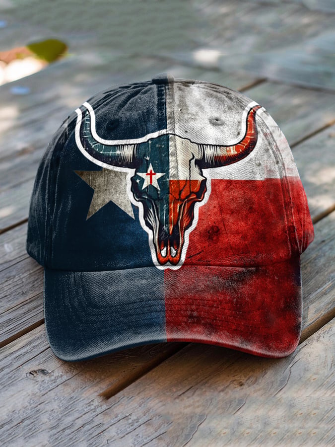 Unisex Texas Flag Print Contrast Hat