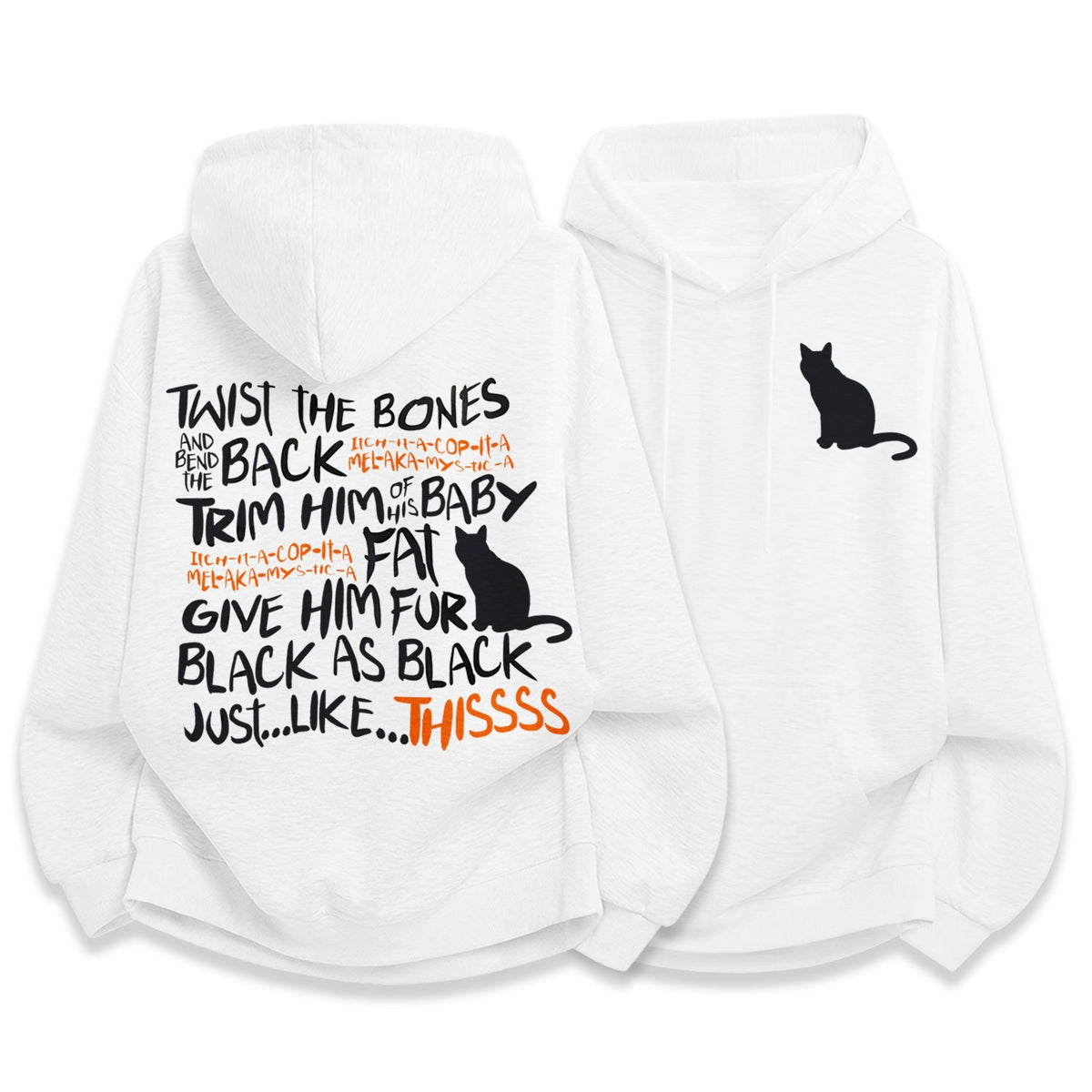Funny Black Halloween Art Print Hoodie