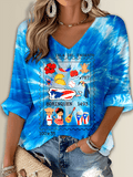 Puerto Rico Printed Long Sleeve Top