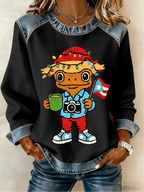 Women's Puerto Rican Christmas Print Sweatshirt