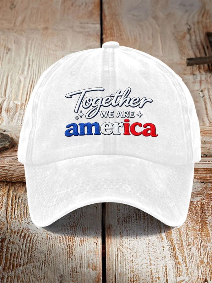 Unisex Together We Are America Print Baseball Cap