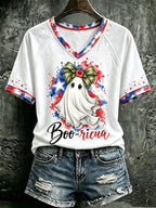 Women's Puerto Rico Halloween Print T-shirt