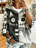 Women's Halloween Cat Print Hoodie