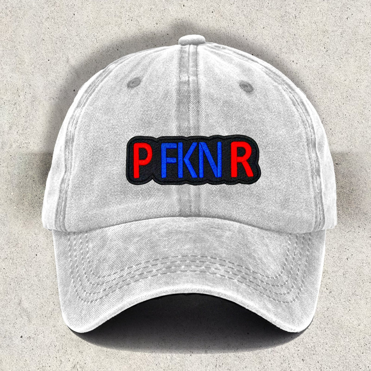 Unisex PfknR Rain Frog Printed White Baseball Cap